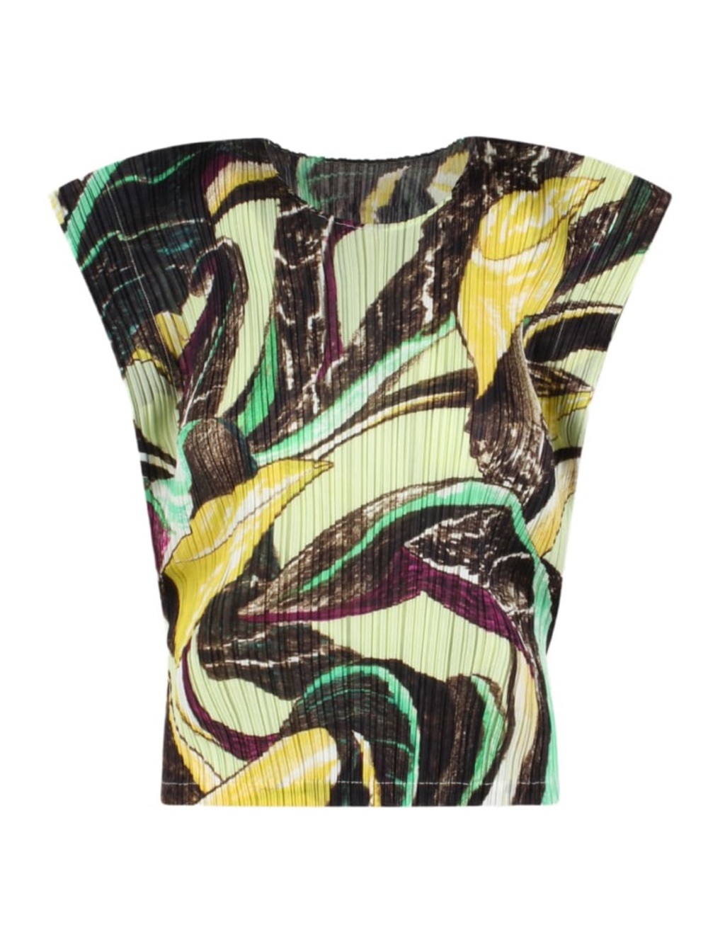 Pleats Please Issey Miyake Tardivo Print Pleated Top